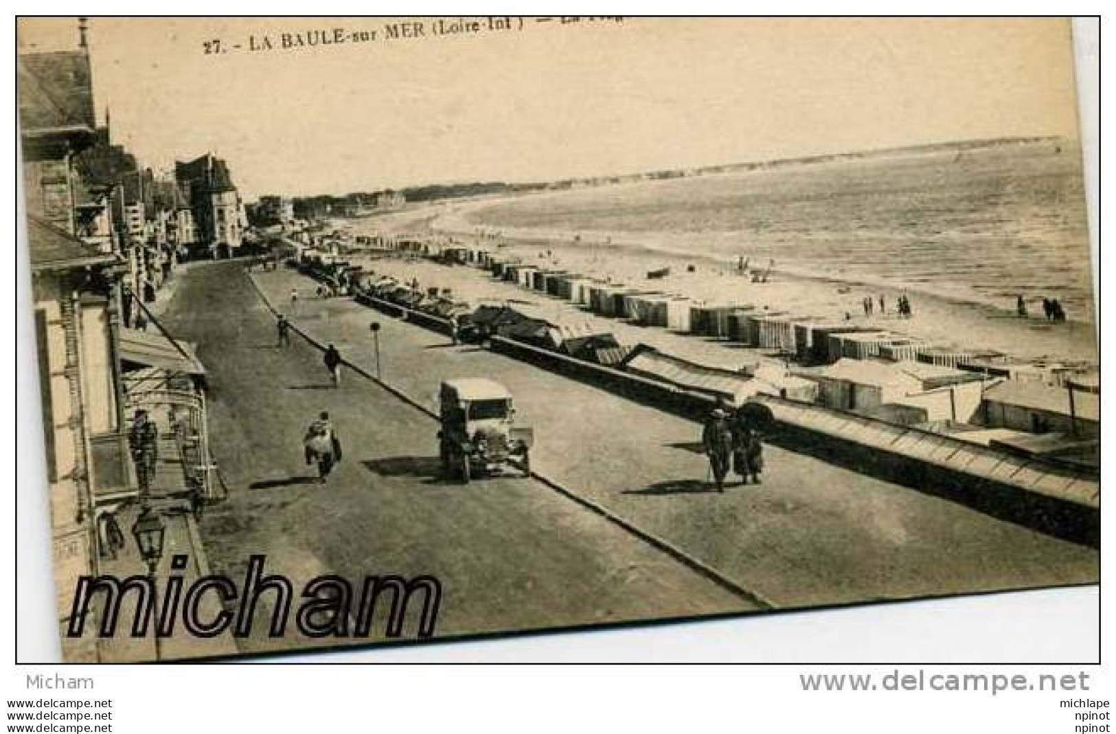 CPA  44 LA BAULE  LA PLAGE ET VUE SUR LA POINTE  DE PORNICHET      PARFAIT ETAT - La Baule-Escoublac