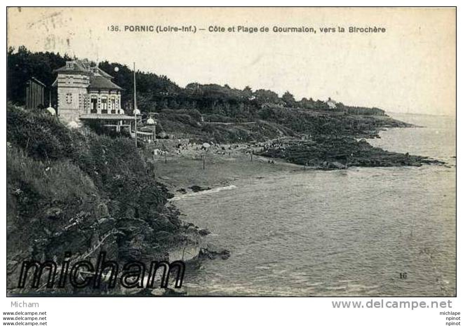 CPA 44 PORNIC   COTE ET PLAGE DE GOURMALON  VERS LA BIROCHERE  PARFAIT ETAT - Pornic