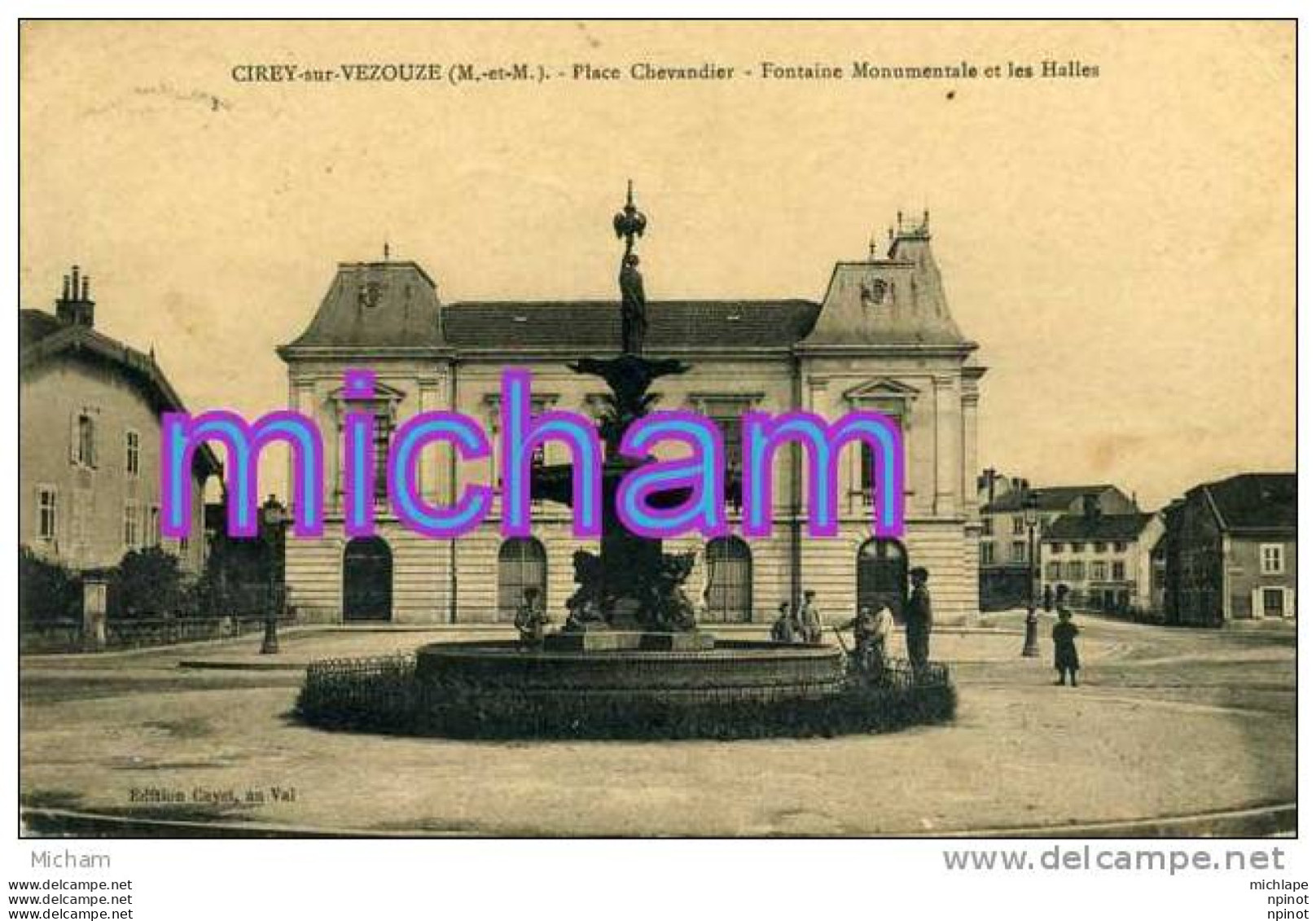 CPA  54    CIREY SUR VEZOUZE PLACE CHEVANDIER - Cirey Sur Vezouze