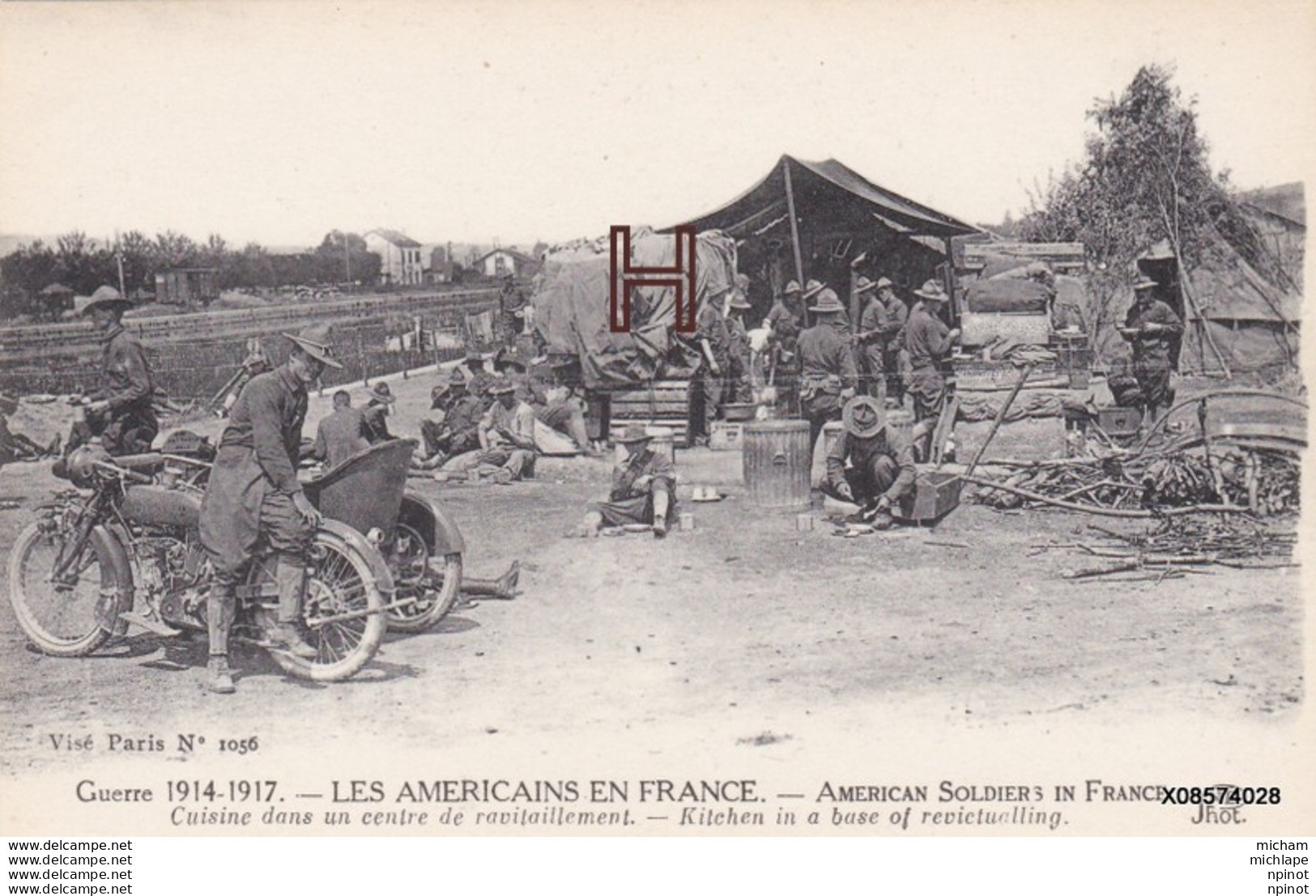 CPA Les Americains En France Cuisine Dans Un Centre  De Ravitaillement    Tres Bon Etat - Guerre 1914-18