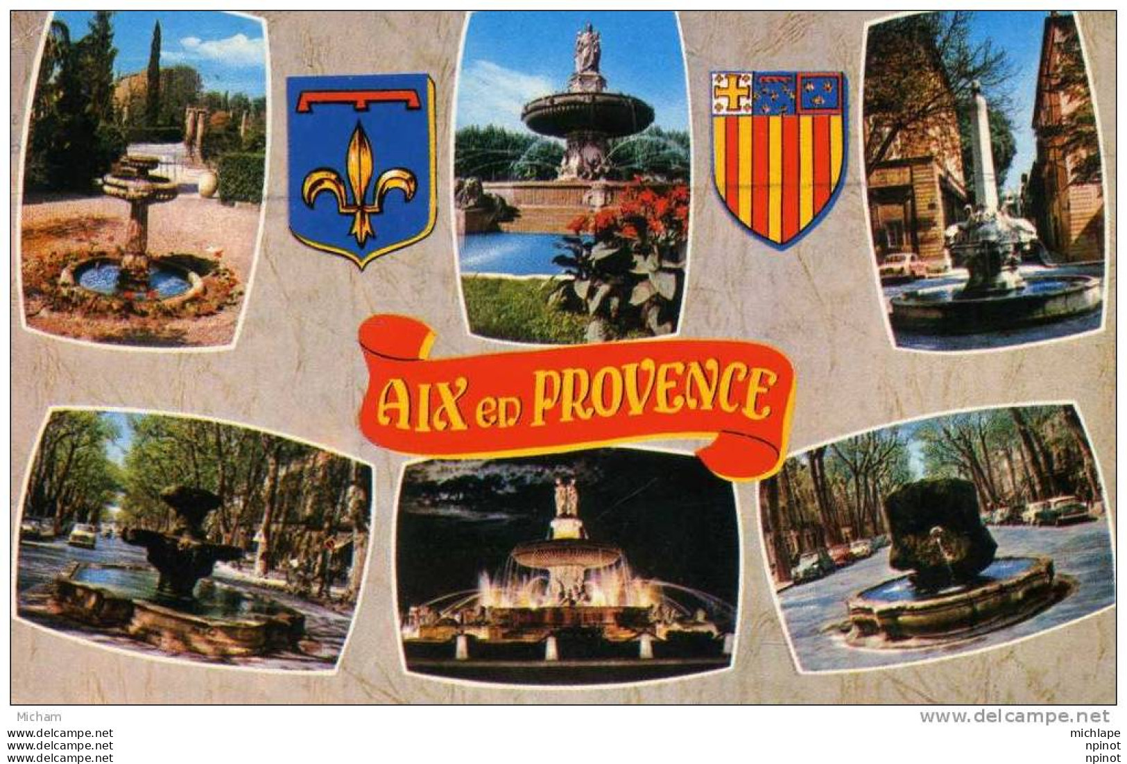 CPSM 13 AIX  MULTIVUE  COULEUR - Aix En Provence