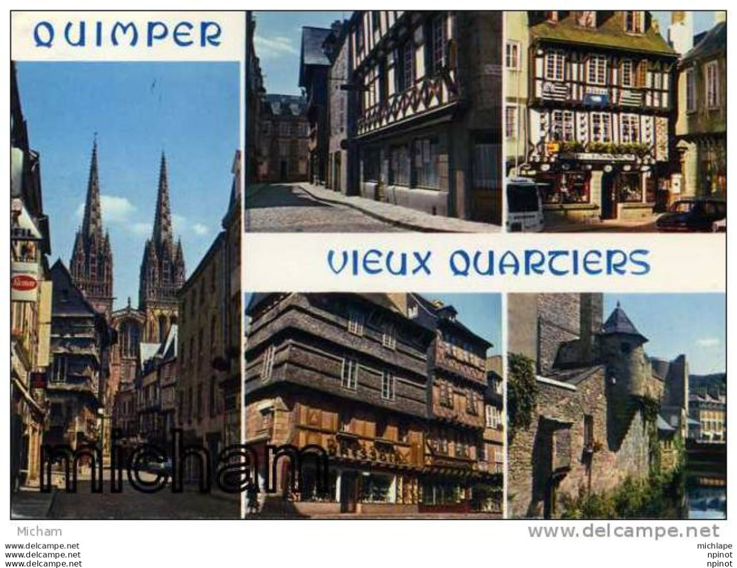 CPM  29 QUIMPER LES VIEUX  QUARTIERS  MULTIVUES PARFAIT ETAT - Quimper