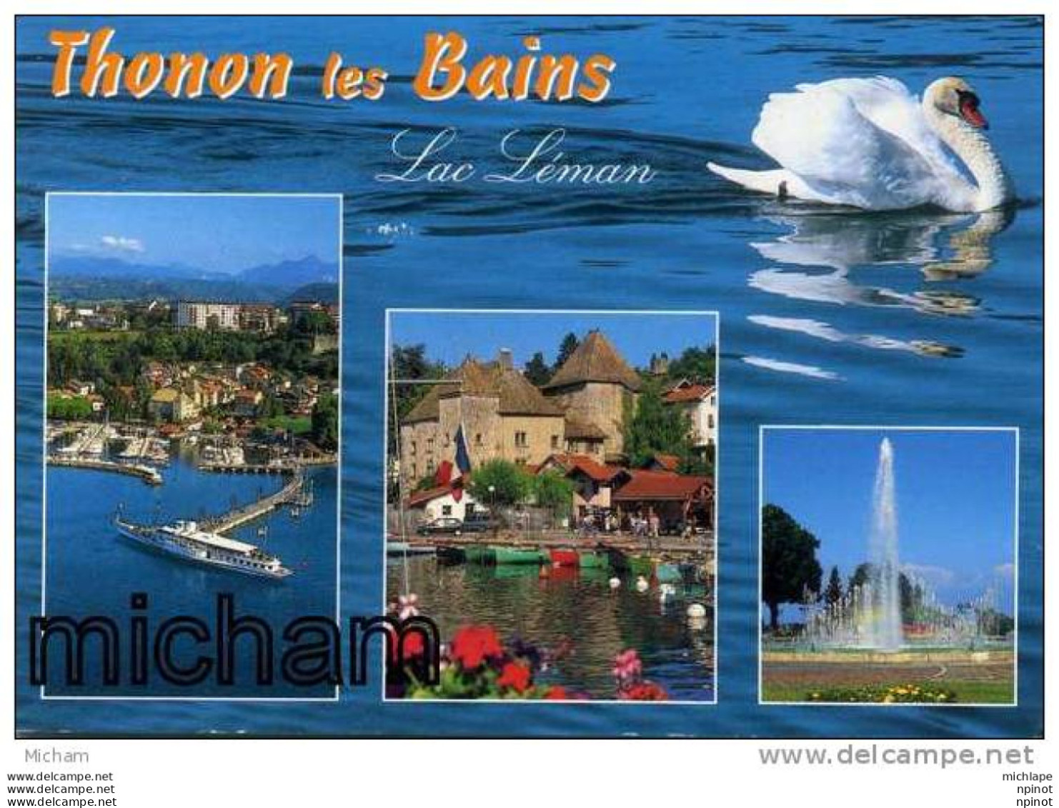 CPM 74 THONON LES BAINS  MULTIVUES PARFAIT ETAT - Thonon-les-Bains