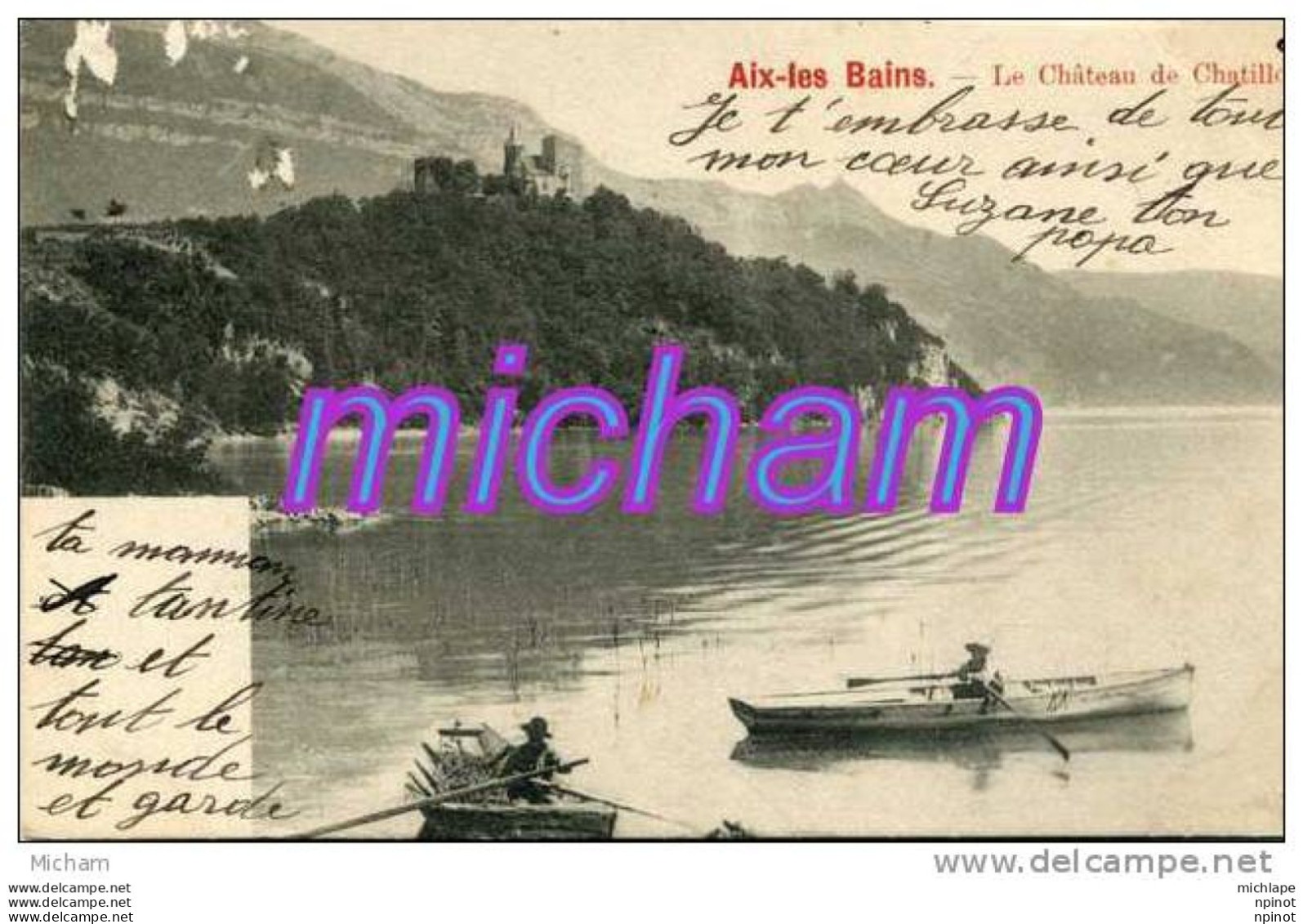 CPA  73   AIX LES BAINS   LAC  DU    BOURGET  CHATEAU DE CHATILLON       TB ETAT - Aix Les Bains