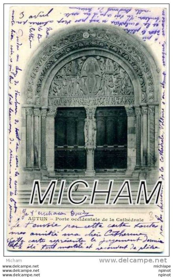 CPA 71   AUTUN  PORTE  OCCIDENTALE  DE LA CATHEDRALE PARFAIT ETAT - Autun