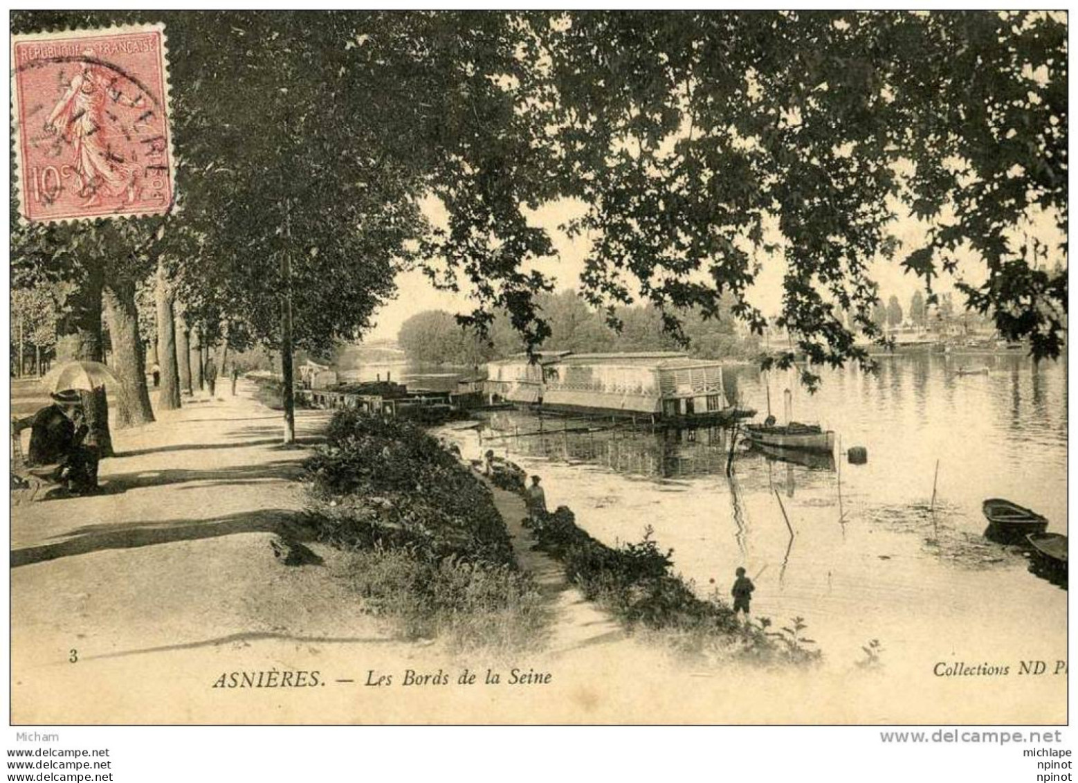 CPA 92 ASNIERES  LES  BORDS DE SEINE    PARFAIT ETAT - Asnieres Sur Seine