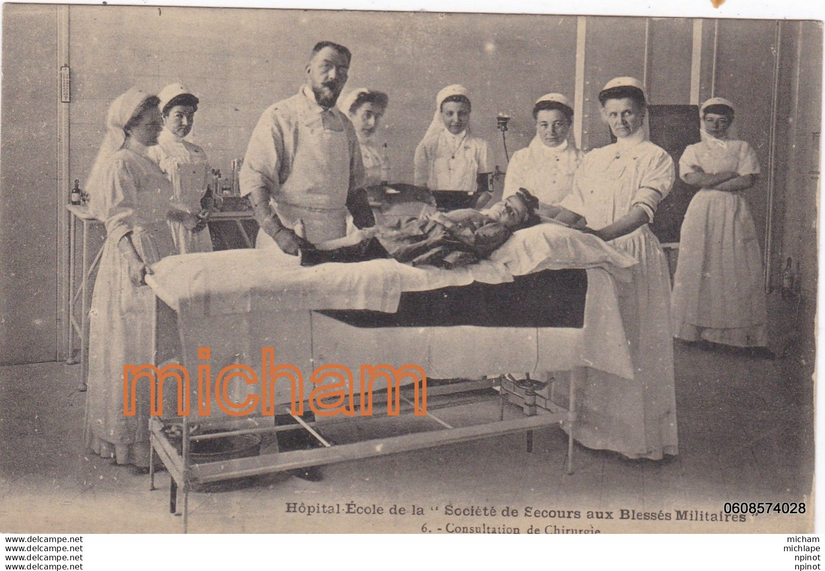 C P A Theme  Santé  HOPITAL  école  De La  Société  De Secours  Aux  Bléssés Militaire - Santé