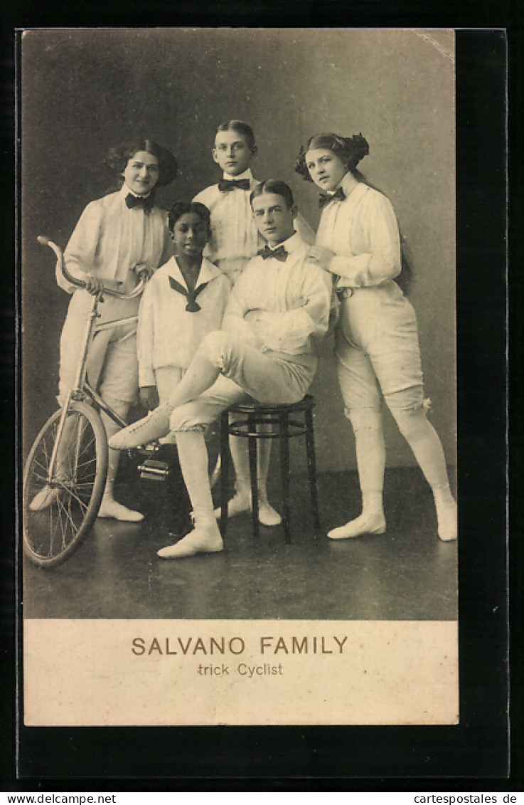 AK Salvano Family, Zirkus Strassburger, Trick Cyclist  - Circus