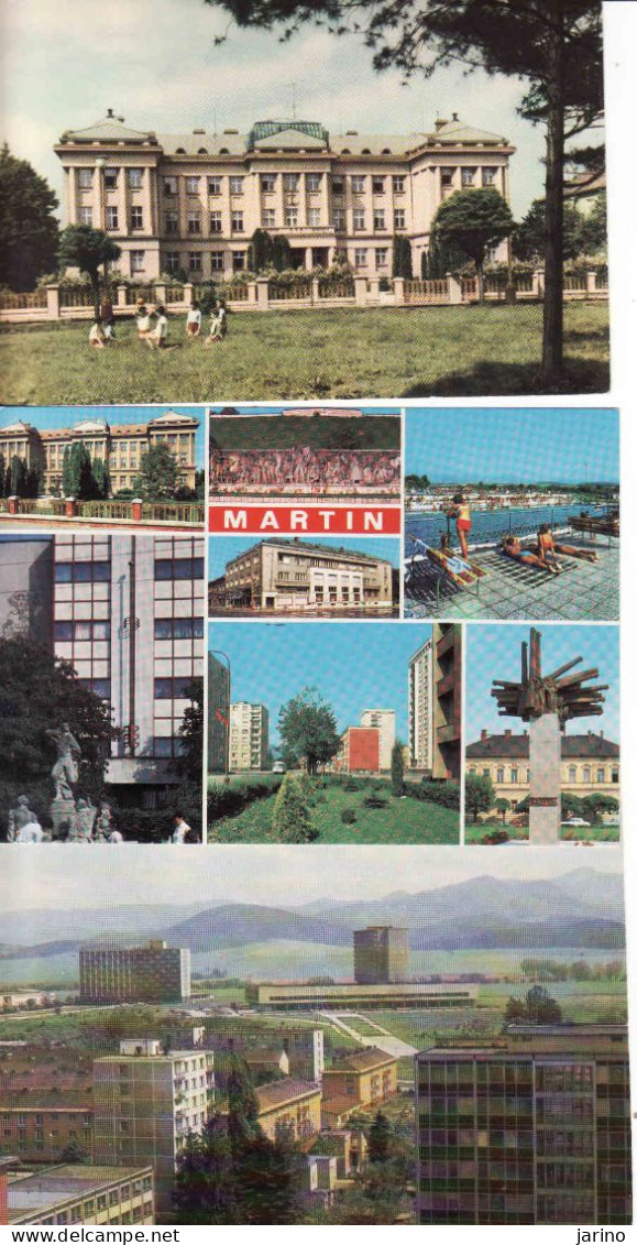 Slovakia, 3 X Martin, Internát Lekárskej Fakulty, Matica Slovenská, Priekopa, ...unused - Slovaquie