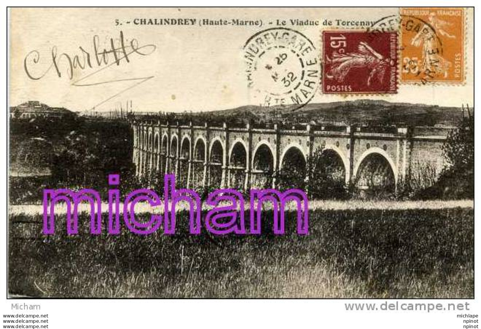 CPA 52  CHALINDREY  LE VIADUC DE TORCENAY    TB ETAT - Chalindrey