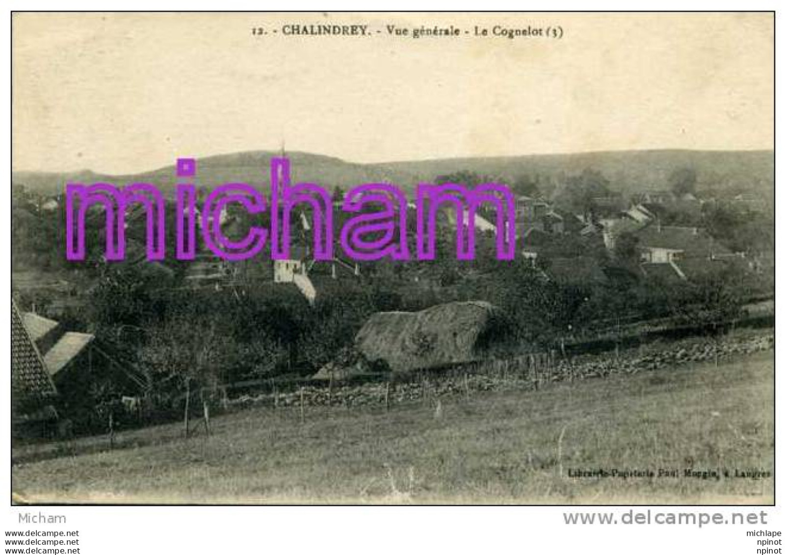 CPA 52  CHALINDREY  LE COGNELOT   TB ETAT - Chalindrey