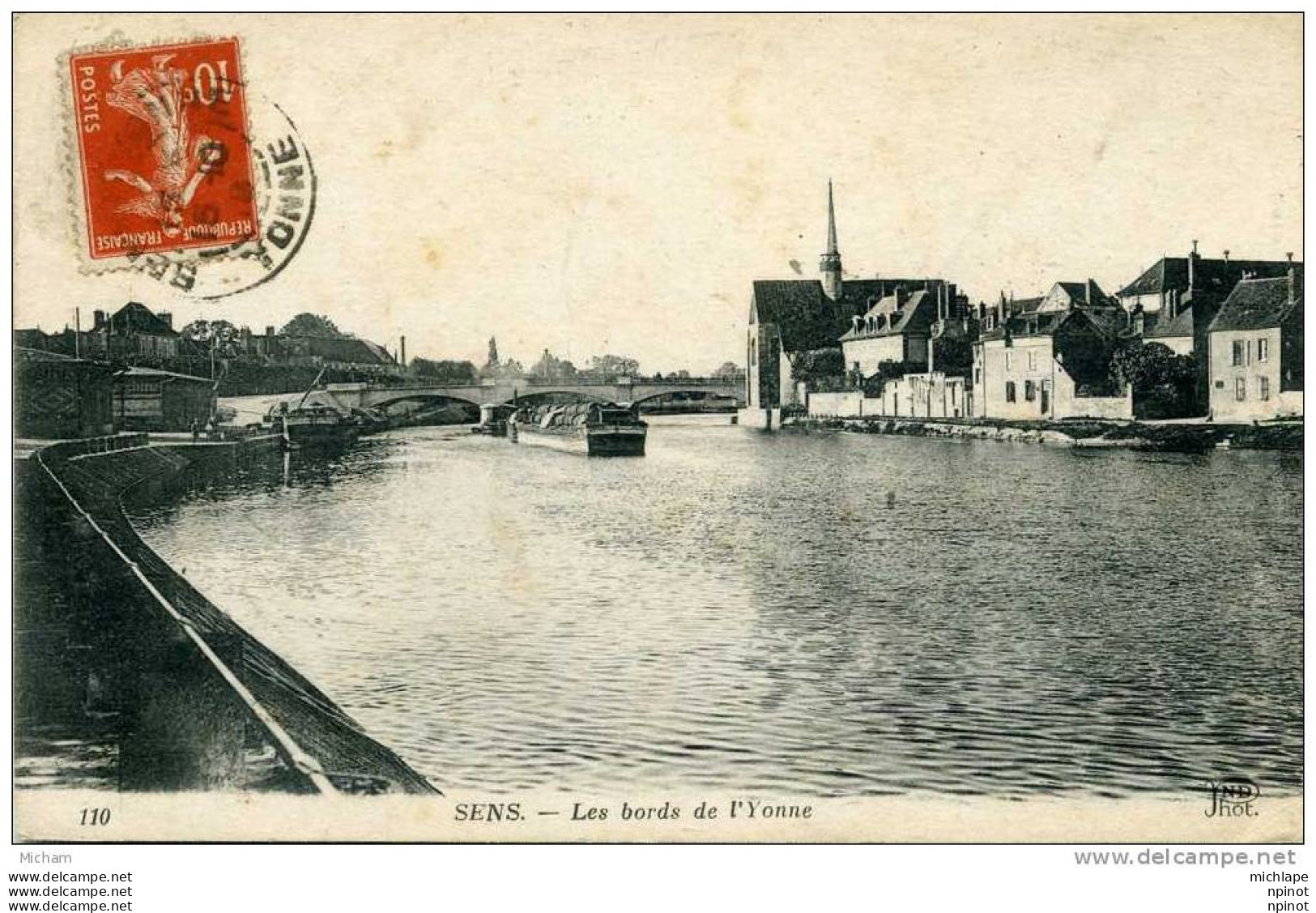 CPA 89 SENS   LES BORDS DE L'YONNE  PARFAIT ETAT - Sens