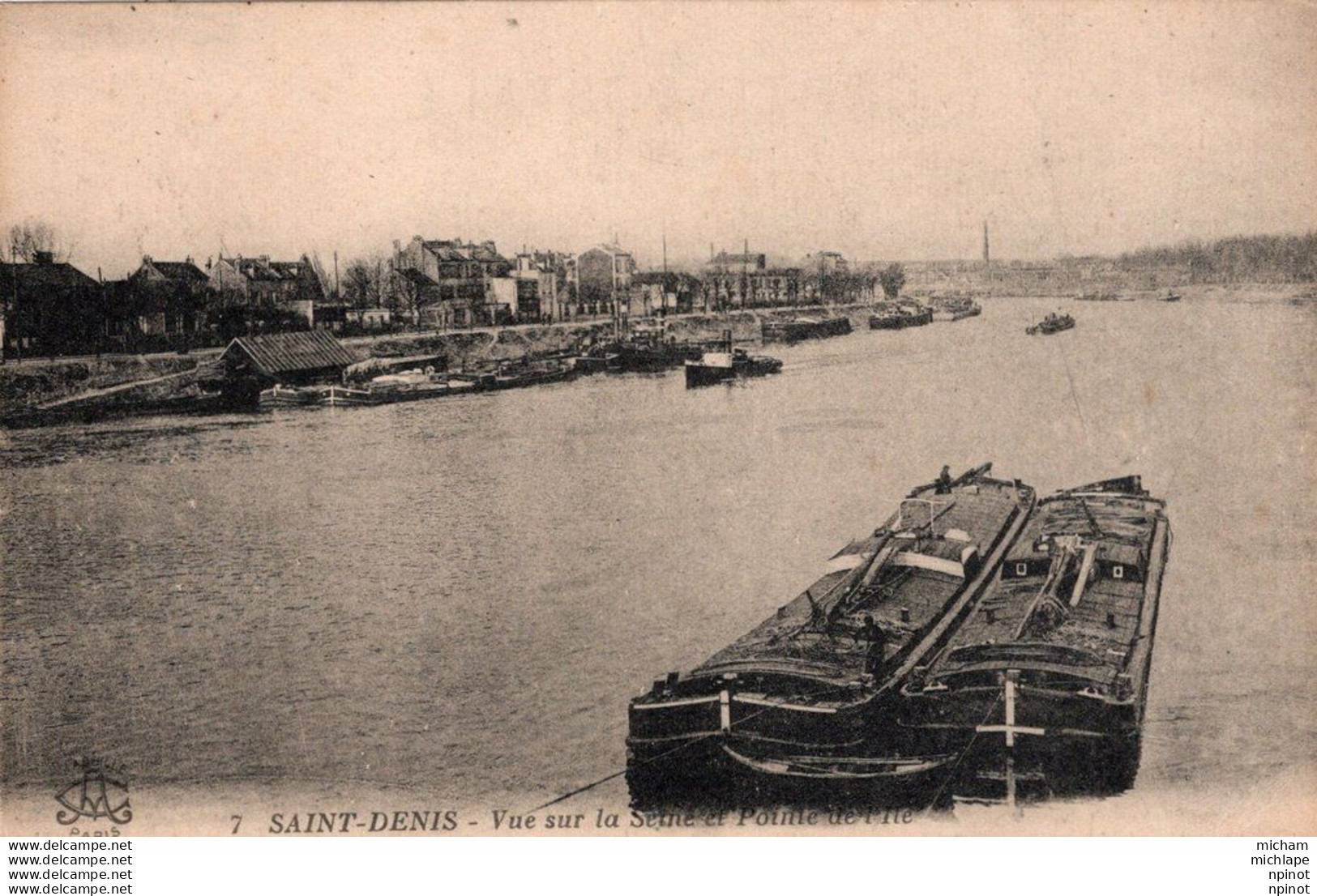 C P A  93  SAINT DENIS  -  Vue Sur La Seine  La Pointe De L'ile - Saint Denis