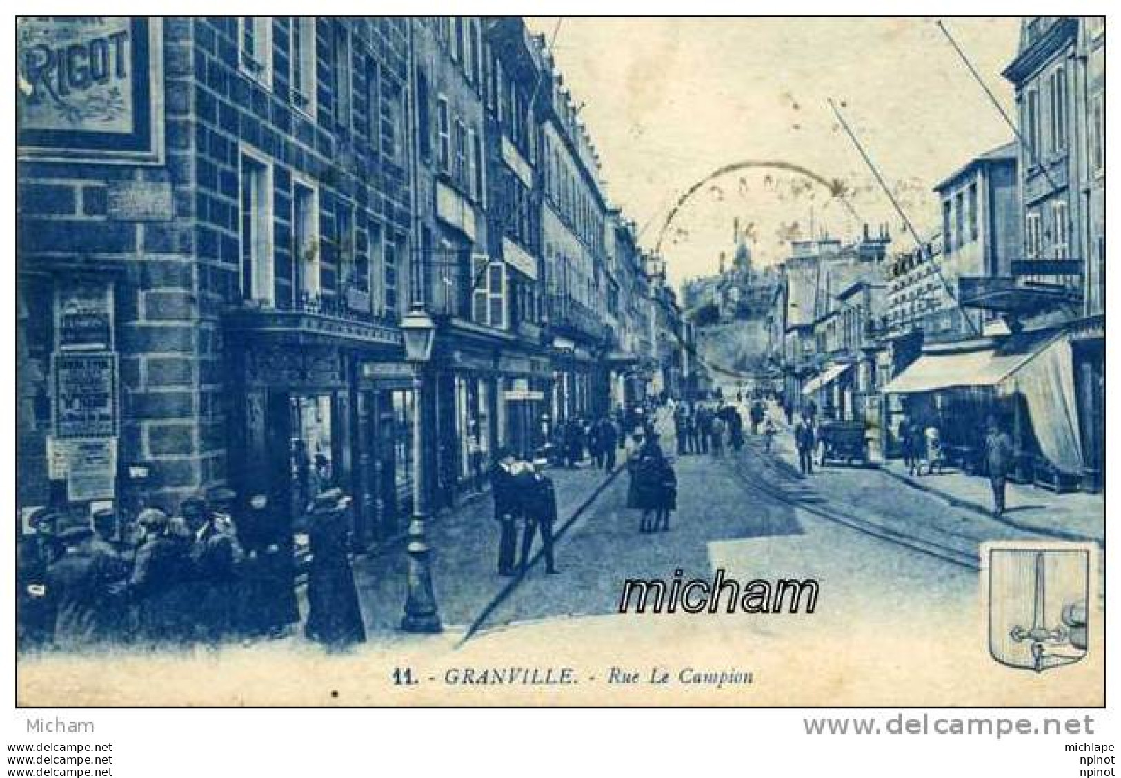 CPA   50   GRANVILLE  RUE  LE CAMPION  ANIMATION   TB ETAT - Granville