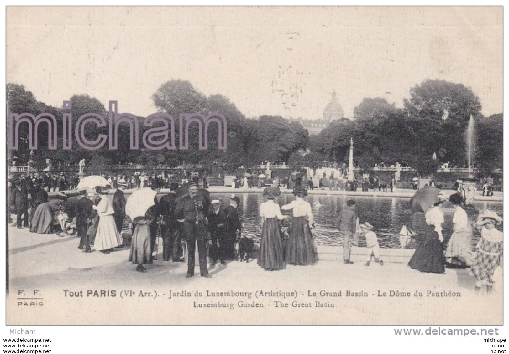 CPA 75 TOUT PARIS  6em JARDIN DU LUXEMBOURG  LE GRAND BASSIN    TB ETAT - Arrondissement: 06