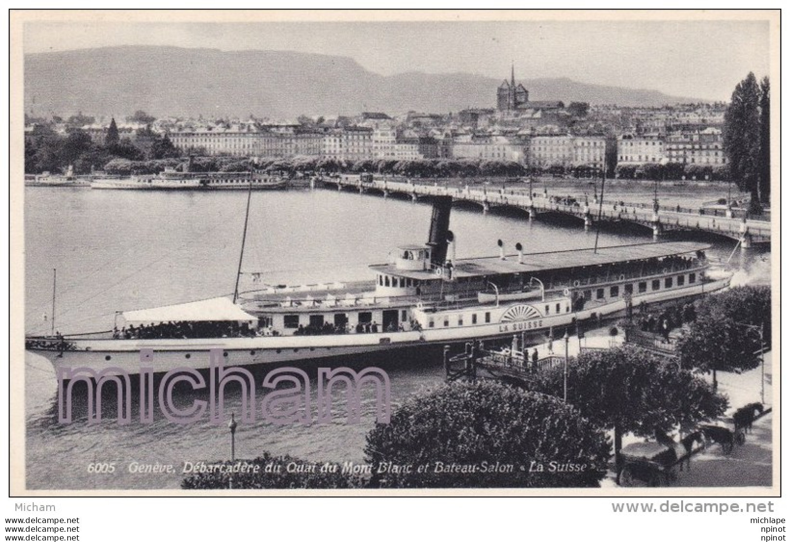 CPA SUISSE  G.E. GENEVE  DEBARCADERE DU QUAI DU MONT BLANC T B ETAT - Genève