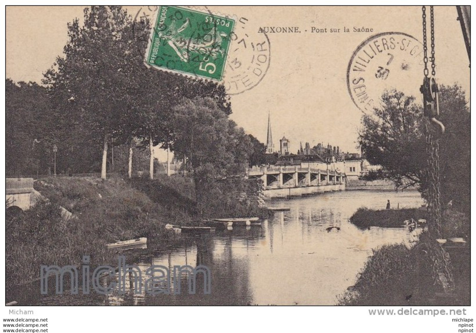 CPA  21 AUXONNE  PONT SUR LA  SAONE  TB ETAT - Auxonne