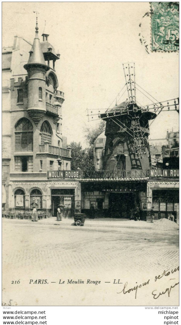 CPA  75 PARIS  9em LE MOULIN ROUGE      PARFAIT ETAT - Arrondissement: 09