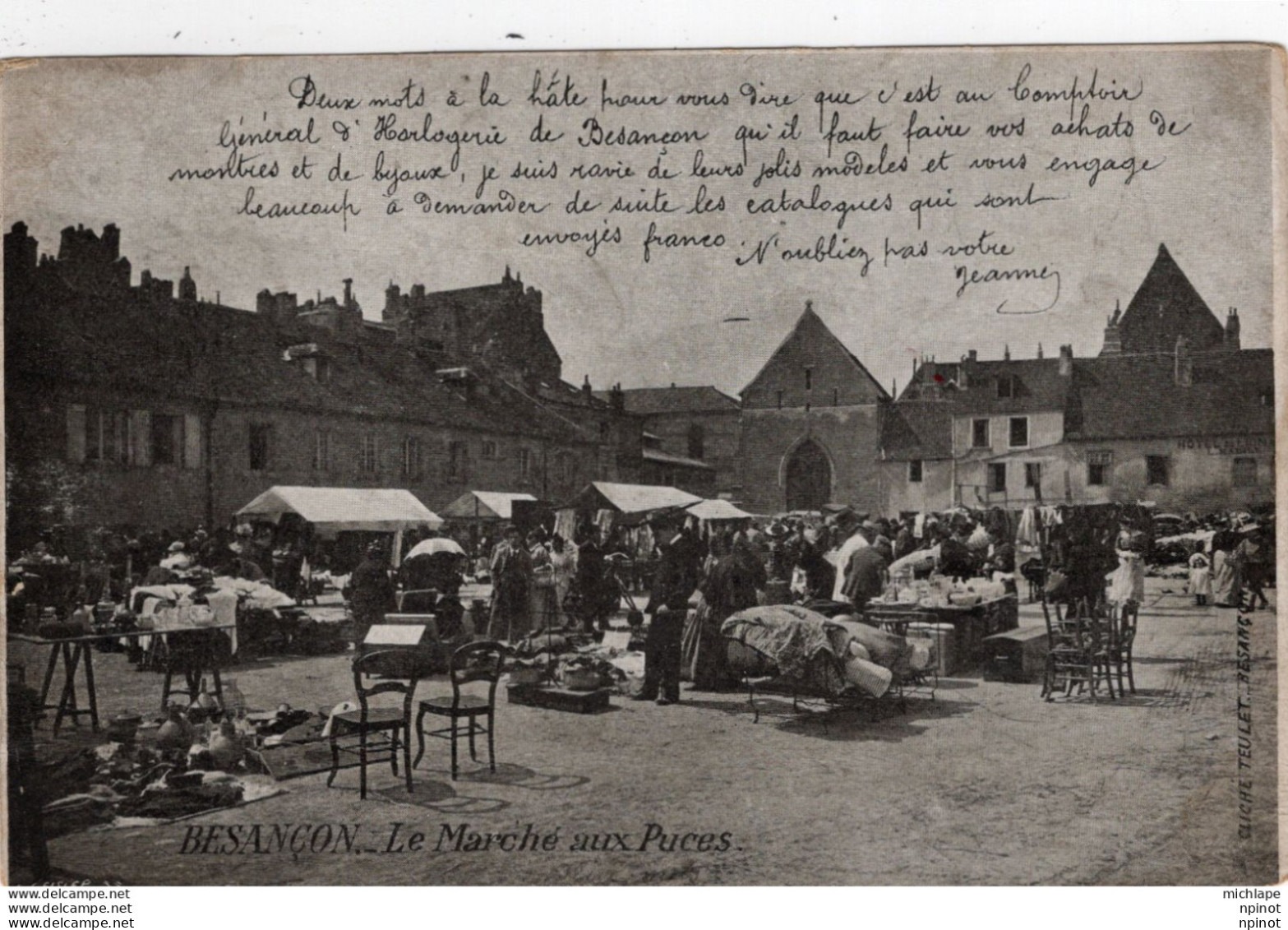 CPA -  25 - BESANCON -  Le Marché  Aux Puces - Besancon