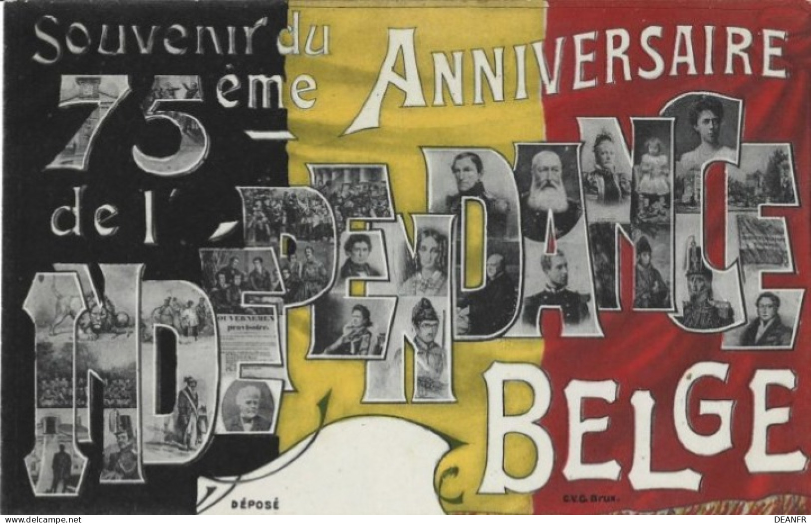 Souvenir Du 75 ème Anniversaire De L'Indépendance Belge: 11 Cartes Postales Différentes. - Collections & Lots