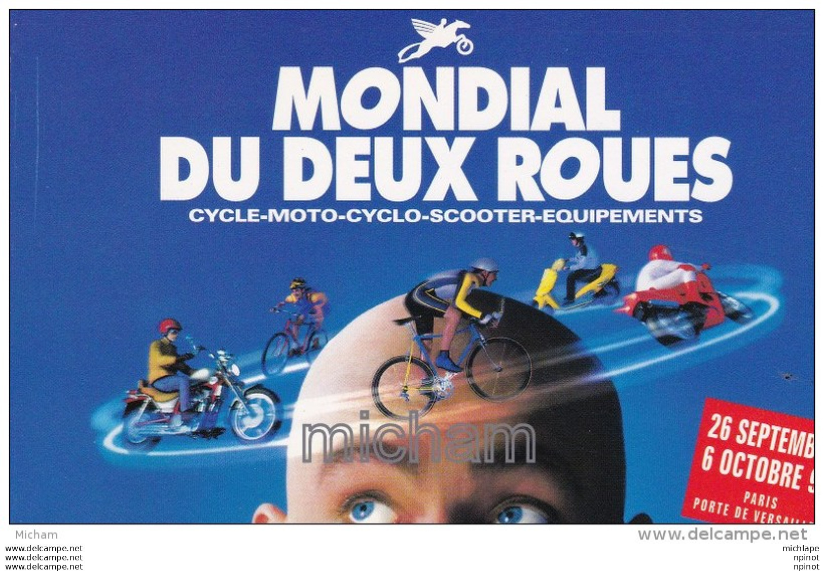 CPM  THEME  PUB   MONDIAL DU DEUX ROUES TB ETAT - Advertising