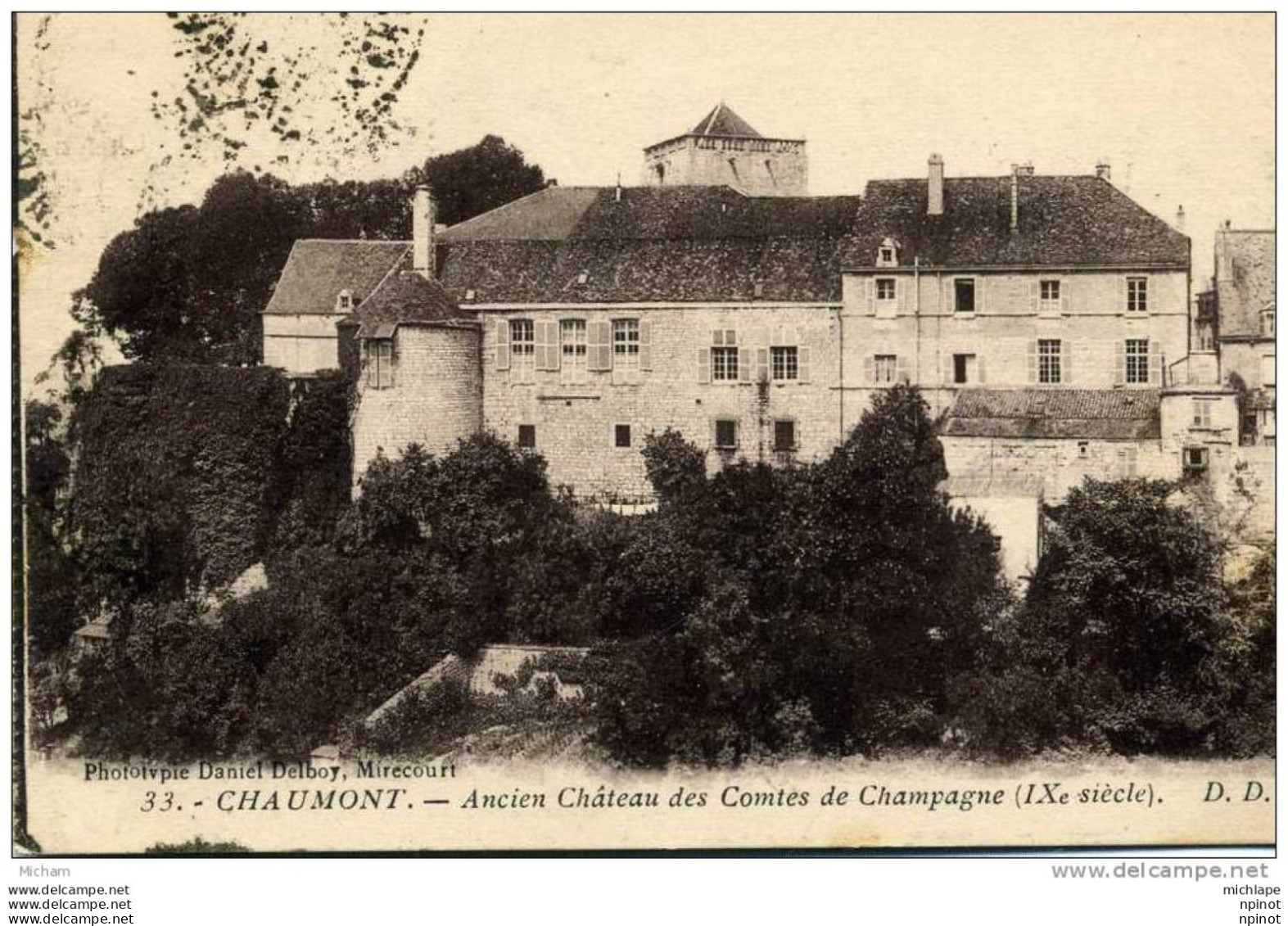 CPA 52 CHAUMONT  ANCIEN CHATEAU DES COMTES DE CHAMPAGNE     PARFAIT ETAT - Chaumont