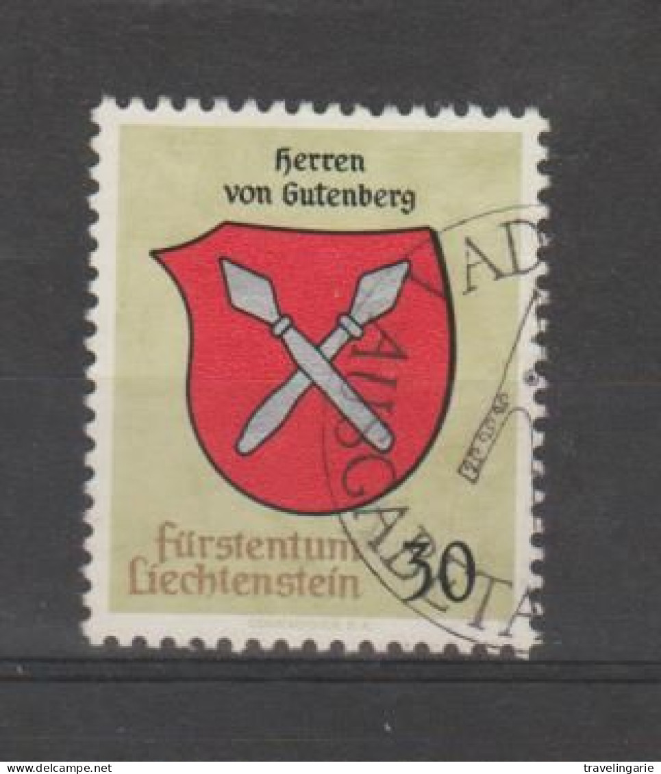 Liechtenstein 1965 Coat Of Arms - Gutenberg 30R ° Used - Oblitérés