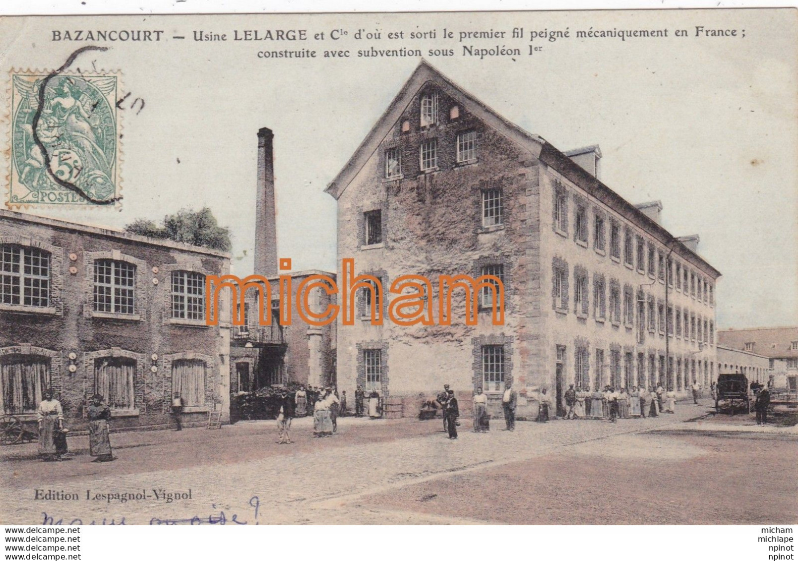 CPA 51  BAZANCOURT Usine  Lelarge - Bazancourt