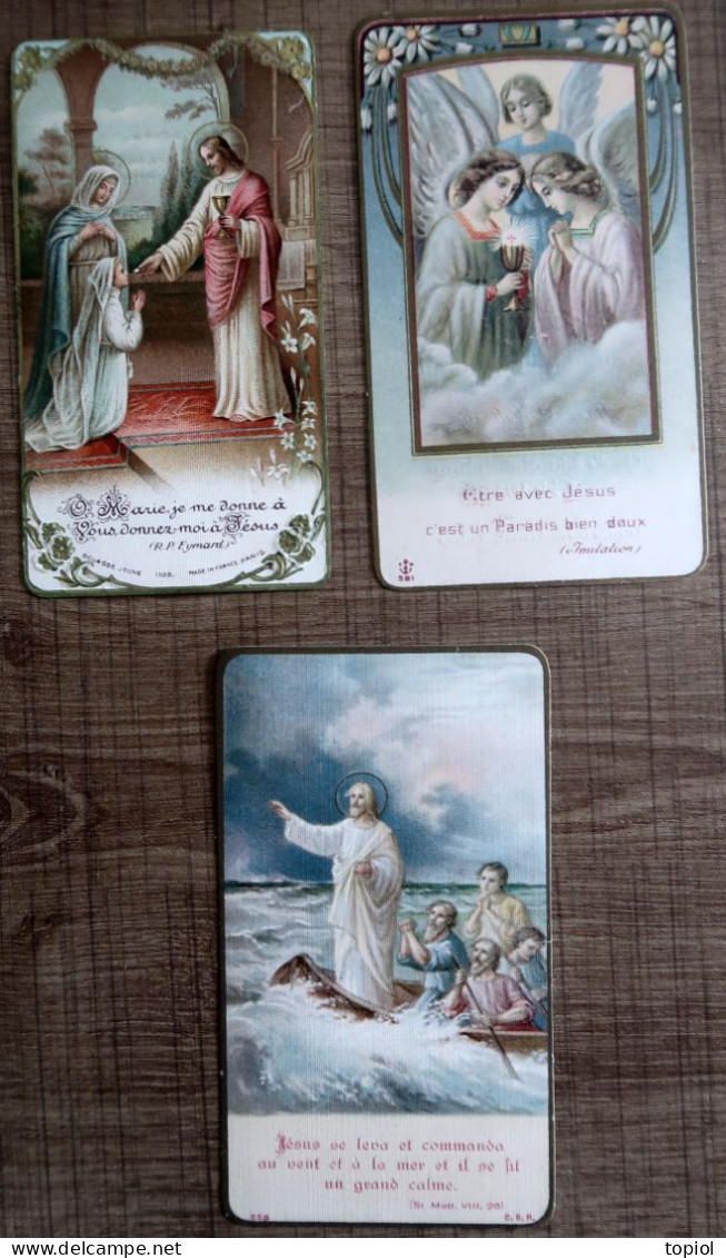 3 Images Pieuses (Réception, Première Communion Et Communion Solennelle1926 - 1928 - 1929) - Devotion Images