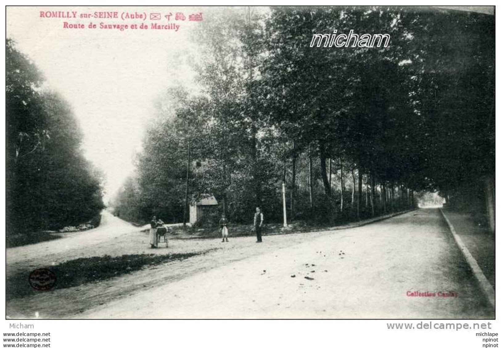 CPA 10  ROMILLY SUR SEINE   ROUTE DE SAUVAGE ET DE MARCILLY  PARFAIT ETAT - Romilly-sur-Seine