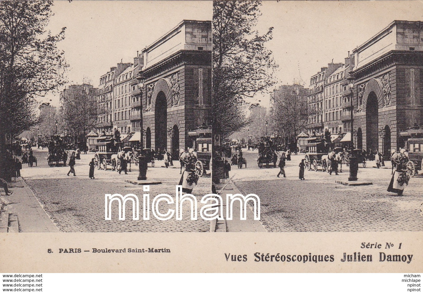75 Paris 10 Em   Vue  Strereoscopique  Boulevard St Martin - Arrondissement: 10