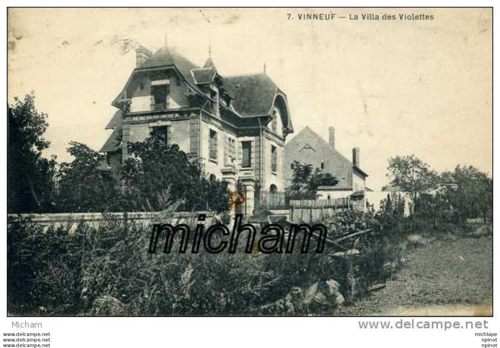 CPA 89   VINNEUF VILLA DES VIOLETTES   TB ETAT - Villeneuve-la-Guyard