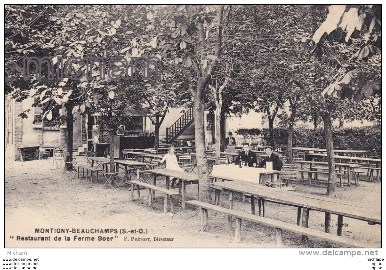 CPA  95  MONTIGNY  BEAUCHAMPS   RESTAURANT DE LA  FERME BOER  T B ETAT - Autres & Non Classés