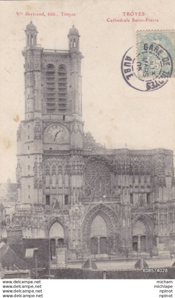 Cpa 10  Troyes Cathedrale St Pierre   Tres Bon Etat - Troyes