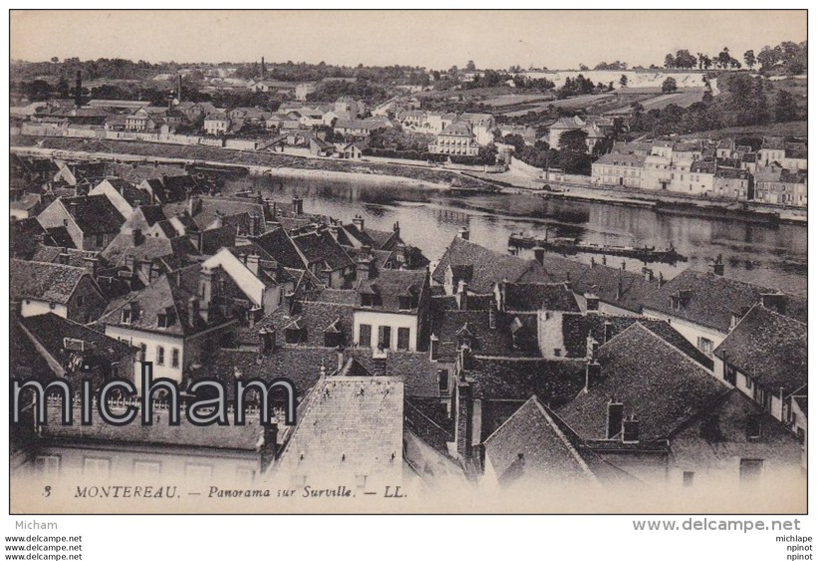 CPA 77 MONTEREAU   PANORAMA DE SURVILLE TB ETAT - Montereau