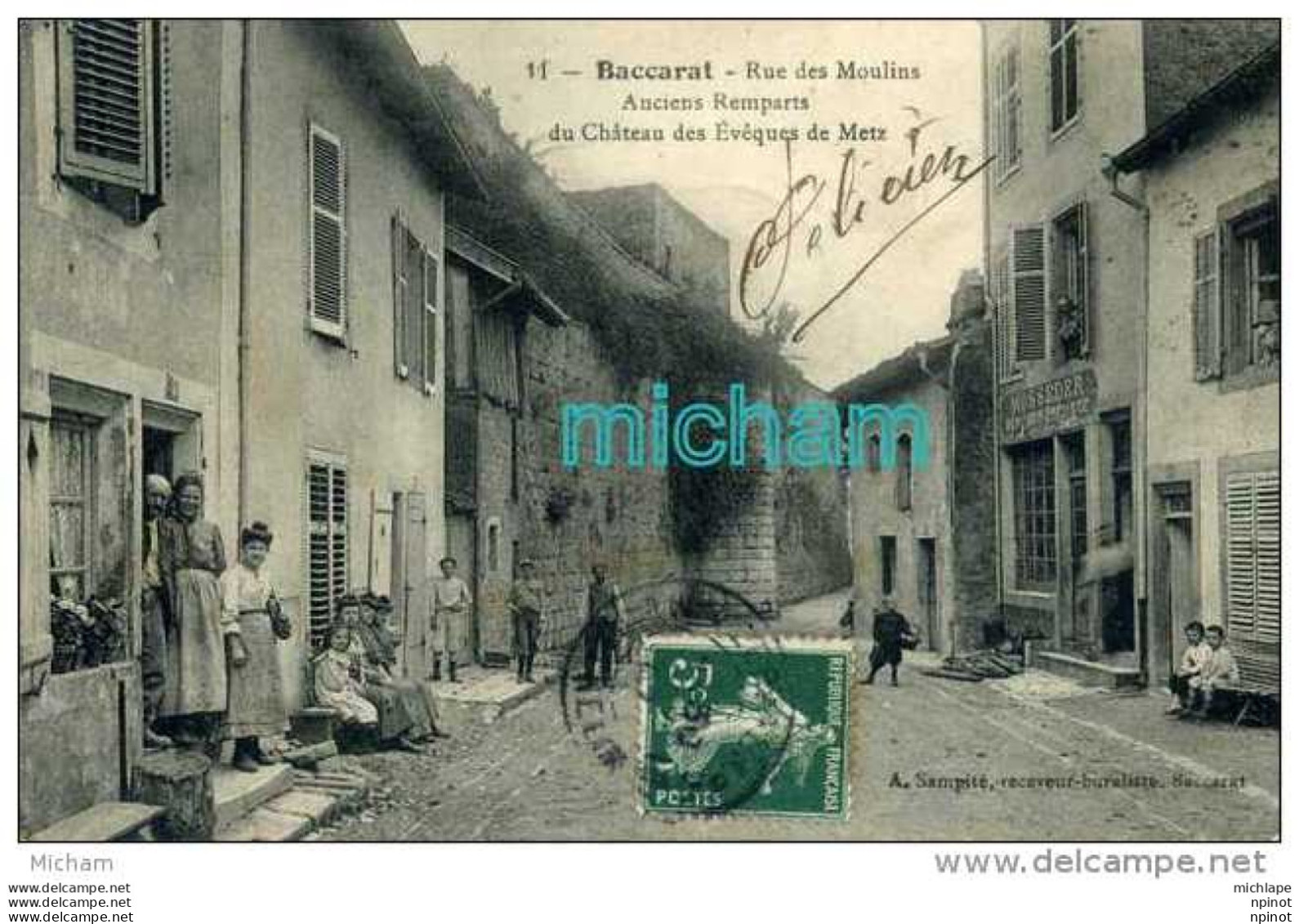 CPA  54 BACCARAT RUE DES MOULINS  ANCIENS  REMPARTS  PARFAIT ETAT - Baccarat