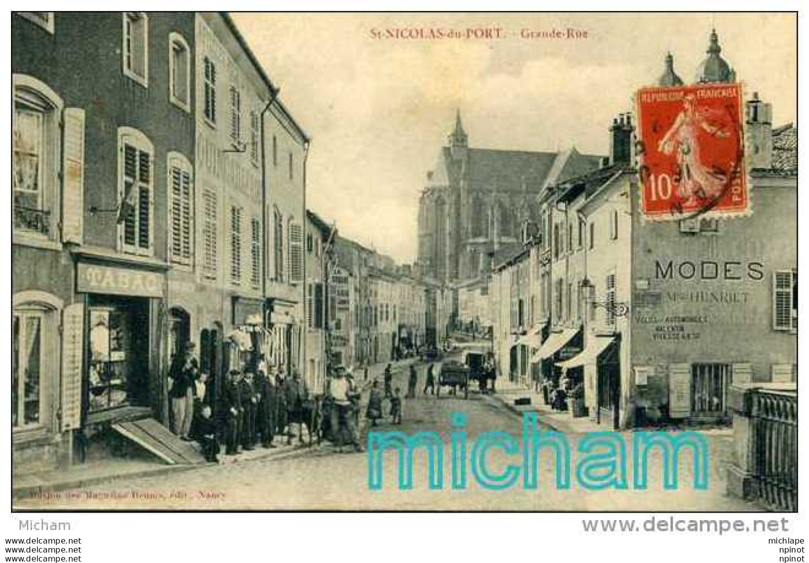 CPA  54    ST NICOLAS DE PORT  GRANDE RUE    PARFAIT ETAT - Saint Nicolas De Port