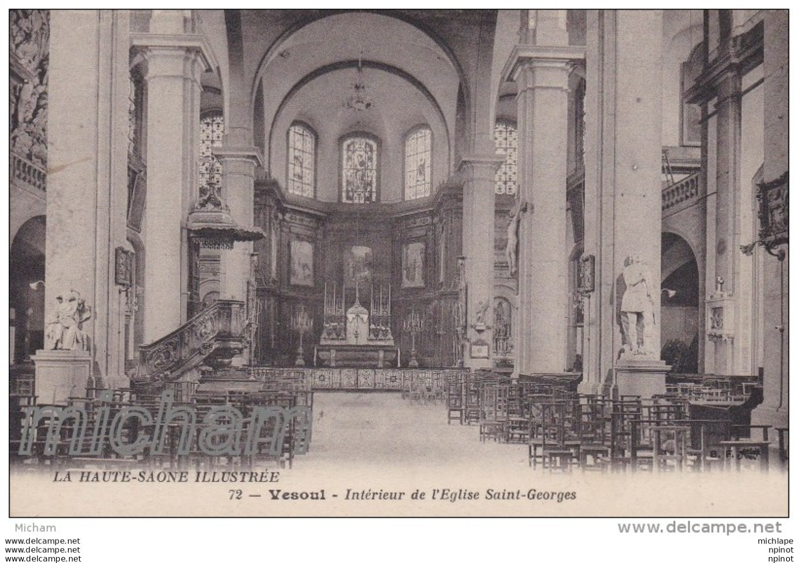 CPA   70  VESOUL  INTERIEUR DE  L'EGLISE ST GEORGES  TB ETAT - Vesoul