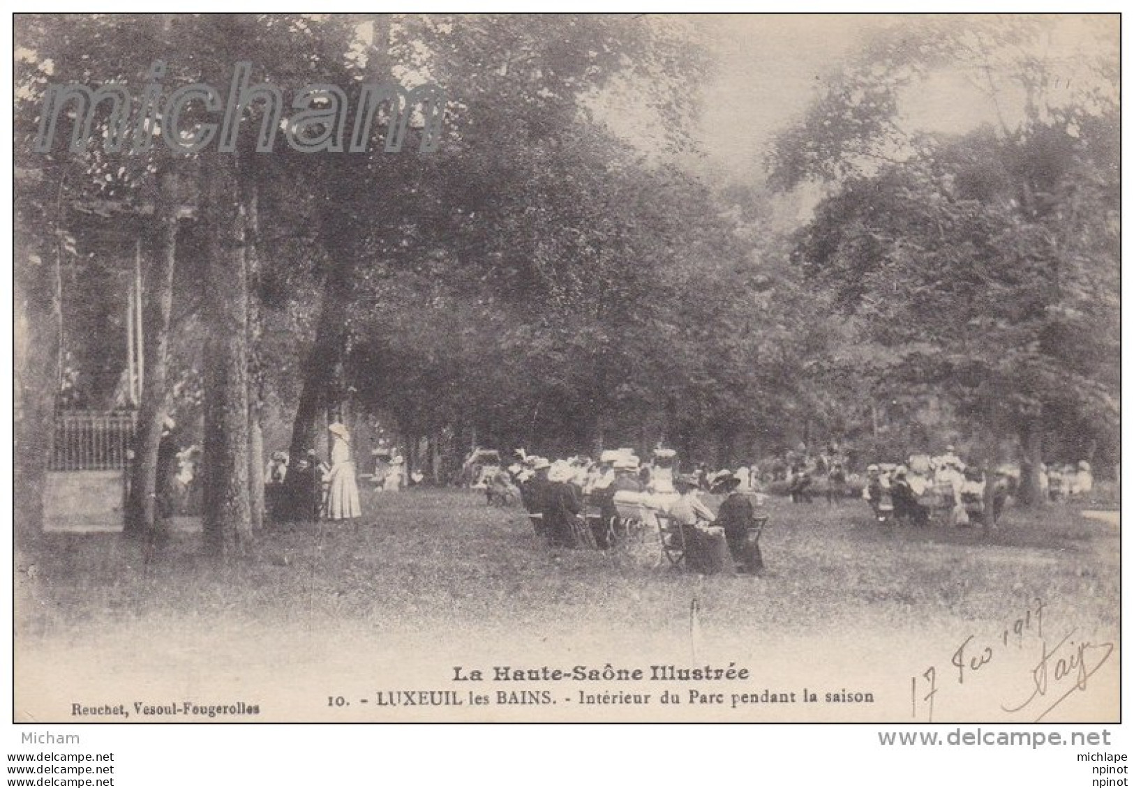 CPA  70   LUXEUIL  INTERIEUR DU PARC PENDANT LA  SAISON TB ETAT - Luxeuil Les Bains