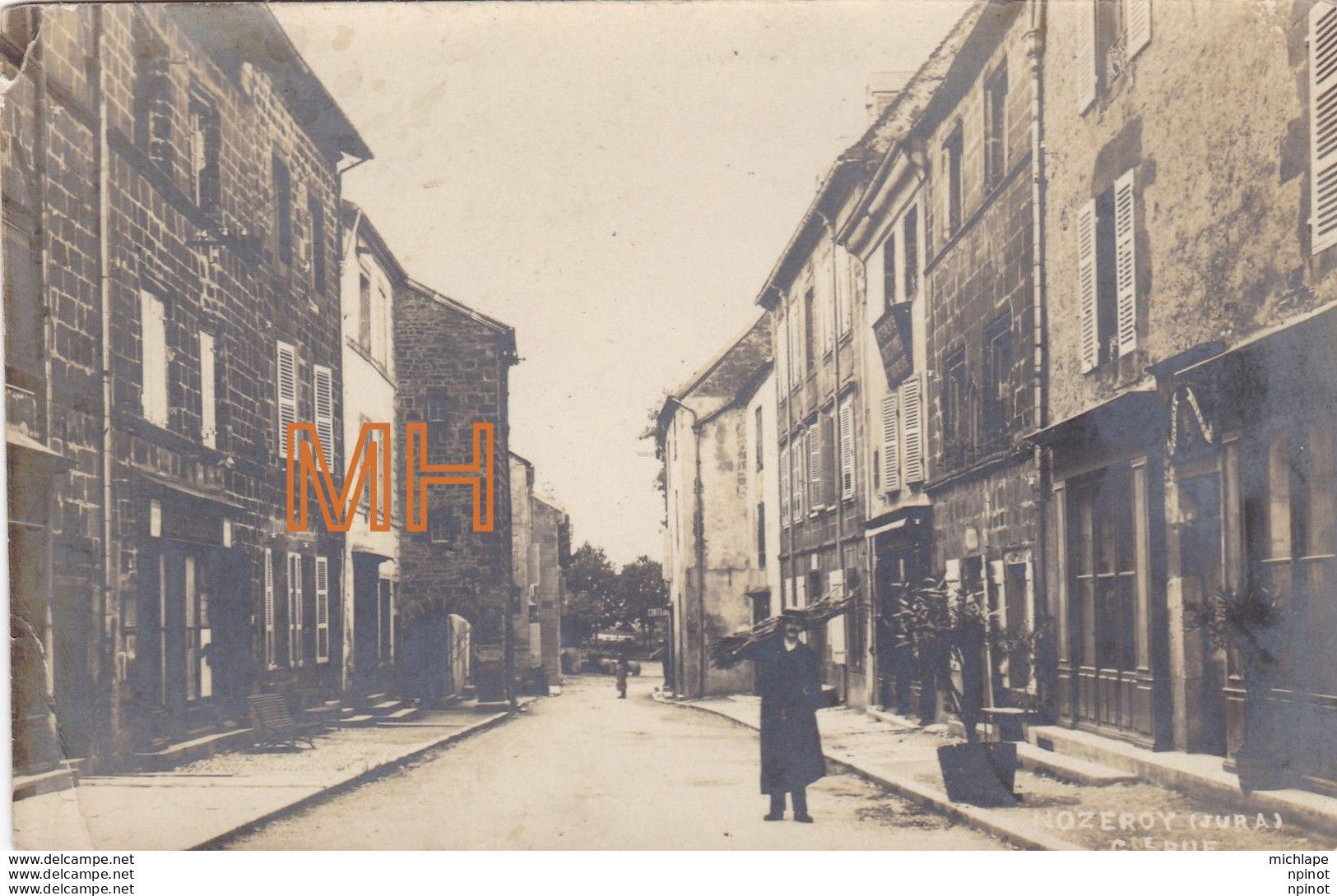 CPA  39 CARTE PHOTO De NOZEROY  Grande  Rue - Other & Unclassified