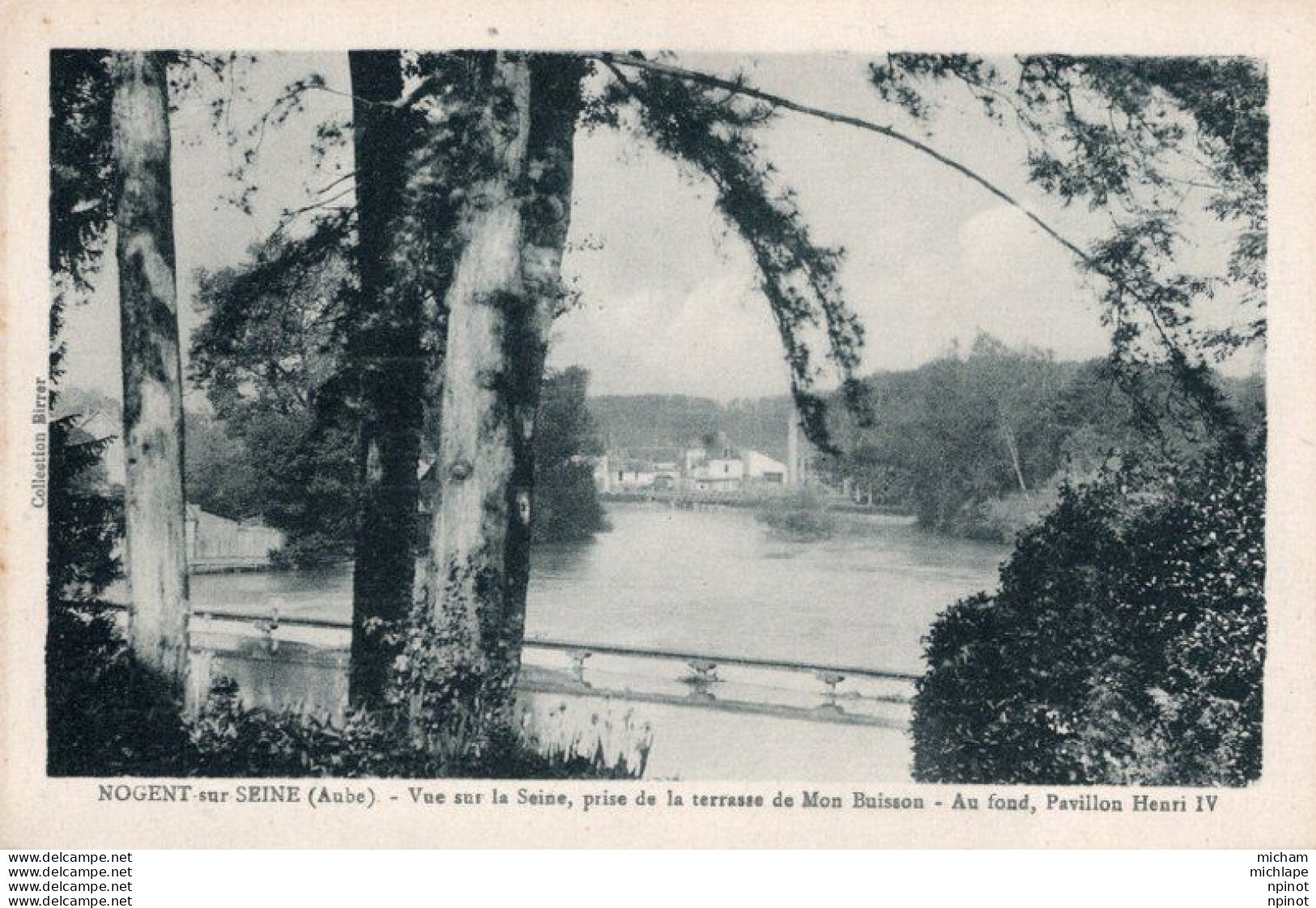 CPA  -10  - NOGENT SUR SEINE  - Vue Sur La Seine  Prise De La Terrasse Mon Buisson - Nogent-sur-Seine