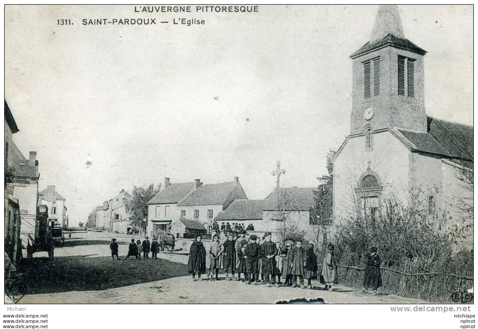 CPA 63    SAINT PARDOU  L'EGLISE   ANIMATION - Other & Unclassified