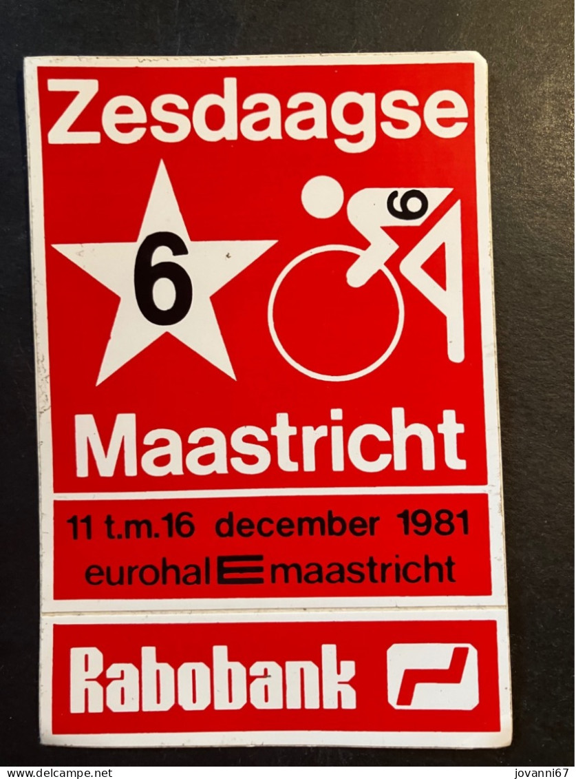Zesdaagse Maastricht - Sticker - Cyclisme - Ciclismo -wielrennen - Radsport