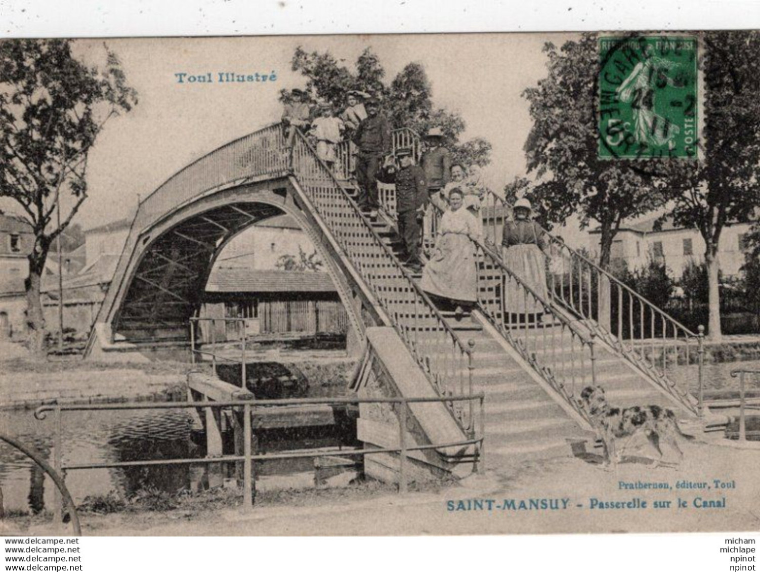 C P A   - 54 -  TOUL - SAINT MANSUY - Passerelle Sur Le Canal - Toul