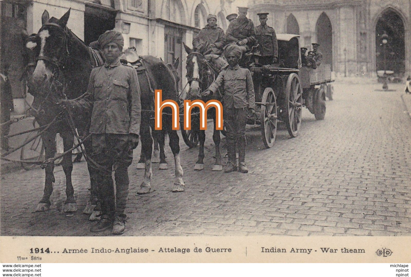 CPA   Attelage Indo Anglais - 1914-18