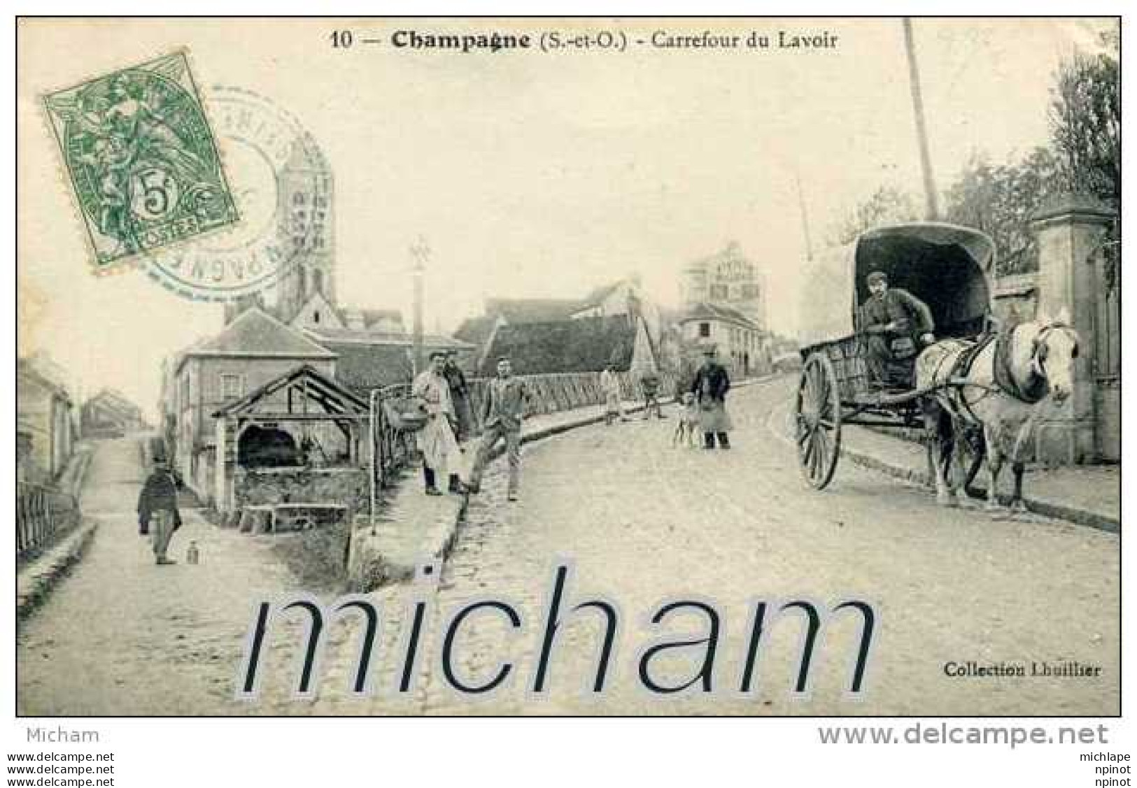 CPA 95 CHAMPAGNE  CARREFOUR DU LAVOIR  TB ETAT - Champagne Sur Oise