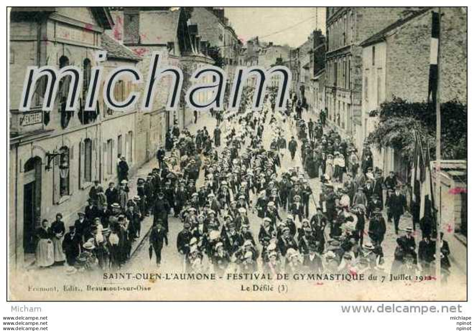 CPA 95 ST OUEN L'AUMONE  FESTIVAL DE GYMNASTIQUE   JUILLET 1912 - Saint-Ouen-l'Aumône