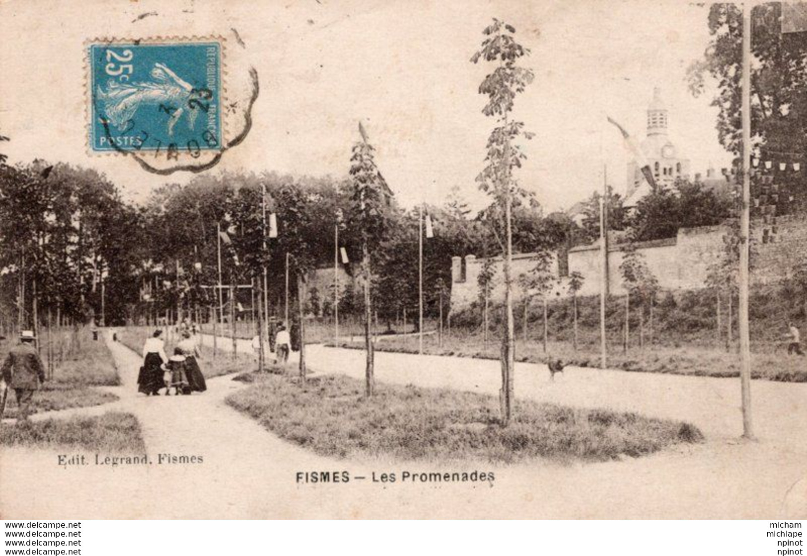 C P A - 51 -  FISMES - Les Promenades - Fismes