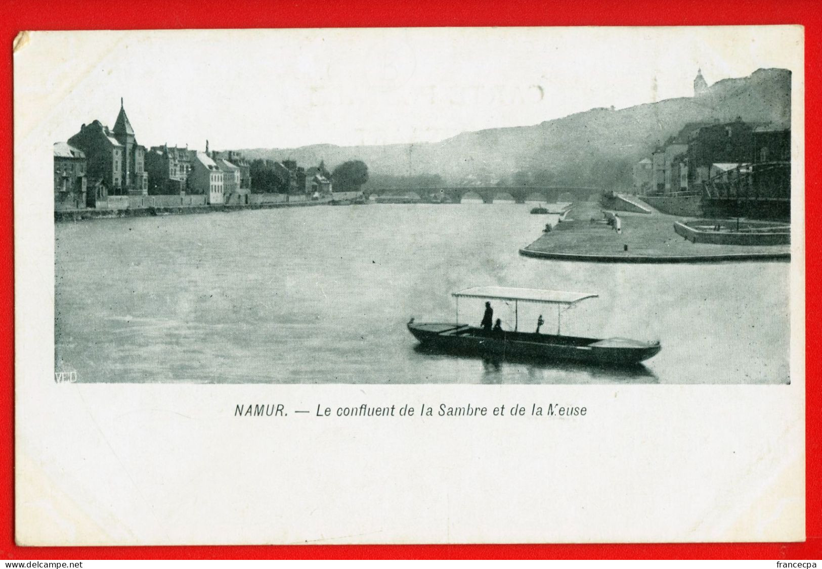 946 - BELGIQUE - NAMUR - Le Confluent De La Sambre Et De La Meuse  - DOS NON DIVISE - Namur