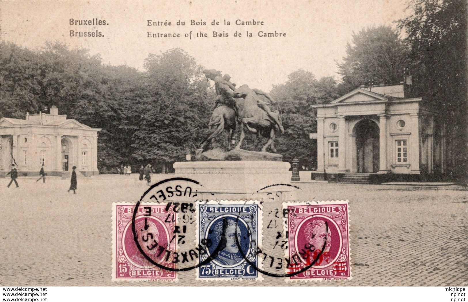 C P A  - BELG . -  BRUXELLES  -  Entrée Du Bois De La Cambre - Autres & Non Classés